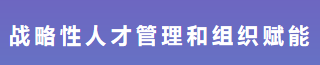 战略性人才管理和组织赋能